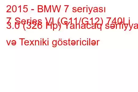 2015 - BMW 7 seriyası
7 Series VI (G11/G12) 740Li 3.0 (326 Hp) Yanacaq sərfiyyatı və Texniki göstəricilər