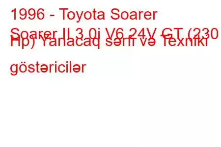 1996 - Toyota Soarer
Soarer II 3.0i V6 24V GT (230 Hp) Yanacaq sərfi və Texniki göstəricilər