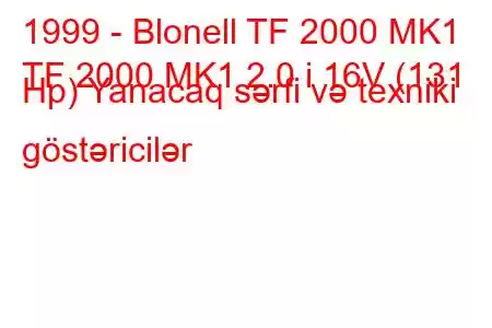 1999 - Blonell TF 2000 MK1
TF 2000 MK1 2.0 i 16V (131 Hp) Yanacaq sərfi və texniki göstəricilər