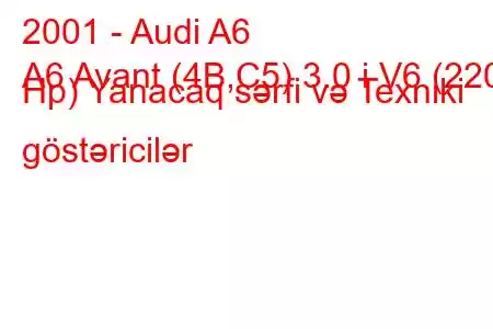 2001 - Audi A6
A6 Avant (4B,C5) 3.0 i V6 (220 Hp) Yanacaq sərfi və Texniki göstəricilər