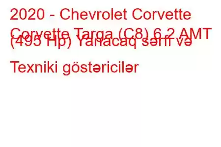 2020 - Chevrolet Corvette
Corvette Targa (C8) 6.2 AMT (495 Hp) Yanacaq sərfi və Texniki göstəricilər