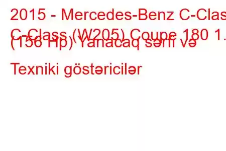 2015 - Mercedes-Benz C-Class
C-Class (W205) Coupe 180 1.6 (156 Hp) Yanacaq sərfi və Texniki göstəricilər