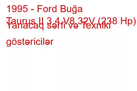 1995 - Ford Buğa
Taurus II 3.4 V8 32V (238 Hp) Yanacaq sərfi və Texniki göstəricilər