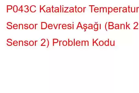 P043C Katalizator Temperatur Sensor Devresi Aşağı (Bank 2 Sensor 2) Problem Kodu