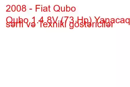 2008 - Fiat Qubo
Qubo 1.4 8V (73 Hp) Yanacaq sərfi və Texniki göstəricilər