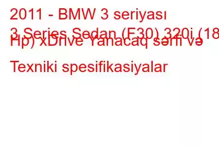 2011 - BMW 3 seriyası
3 Series Sedan (F30) 320i (184 Hp) xDrive Yanacaq sərfi və Texniki spesifikasiyalar