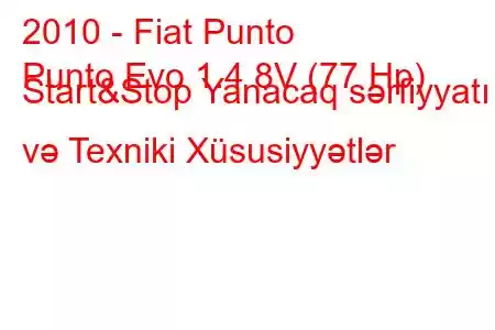 2010 - Fiat Punto
Punto Evo 1.4 8V (77 Hp) Start&Stop Yanacaq sərfiyyatı və Texniki Xüsusiyyətlər