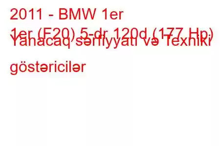 2011 - BMW 1er
1er (F20) 5-dr 120d (177 Hp) Yanacaq sərfiyyatı və Texniki göstəricilər