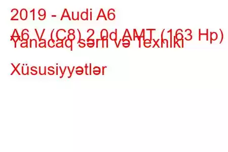 2019 - Audi A6
A6 V (C8) 2.0d AMT (163 Hp) Yanacaq sərfi və Texniki Xüsusiyyətlər