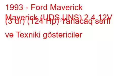 1993 - Ford Maverick
Maverick (UDS,UNS) 2.4 12V (3 dr) (124 Hp) Yanacaq sərfi və Texniki göstəricilər