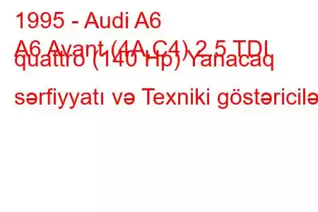 1995 - Audi A6
A6 Avant (4A,C4) 2.5 TDI quattro (140 Hp) Yanacaq sərfiyyatı və Texniki göstəricilər