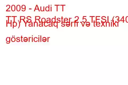 2009 - Audi TT
TT RS Roadster 2.5 TFSI (340 Hp) Yanacaq sərfi və texniki göstəricilər