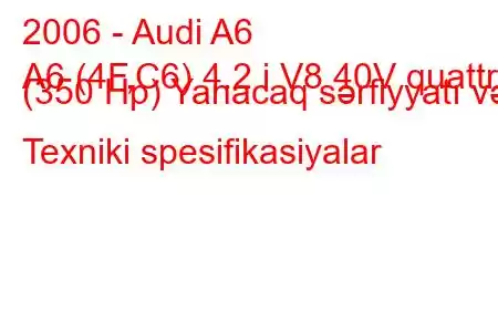 2006 - Audi A6
A6 (4F,C6) 4.2 i V8 40V quattro (350 Hp) Yanacaq sərfiyyatı və Texniki spesifikasiyalar