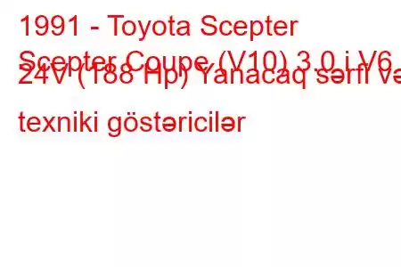 1991 - Toyota Scepter
Scepter Coupe (V10) 3.0 i V6 24V (188 Hp) Yanacaq sərfi və texniki göstəricilər