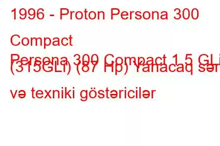 1996 - Proton Persona 300 Compact
Persona 300 Compact 1.5 GLi (315GLi) (87 Hp) Yanacaq sərfi və texniki göstəricilər