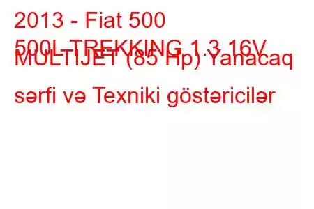 2013 - Fiat 500
500L TREKKING 1.3 16V MULTIJET (85 Hp) Yanacaq sərfi və Texniki göstəricilər