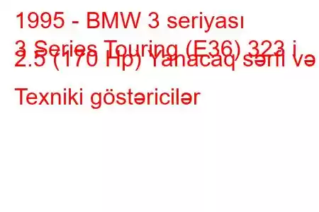 1995 - BMW 3 seriyası
3 Series Touring (E36) 323 i 2.5 (170 Hp) Yanacaq sərfi və Texniki göstəricilər