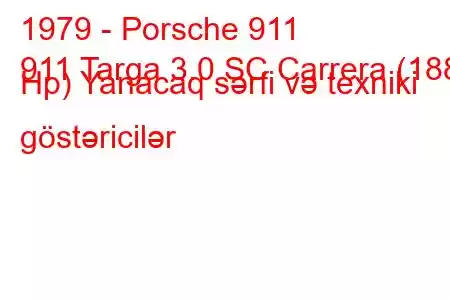 1979 - Porsche 911
911 Targa 3.0 SC Carrera (188 Hp) Yanacaq sərfi və texniki göstəricilər