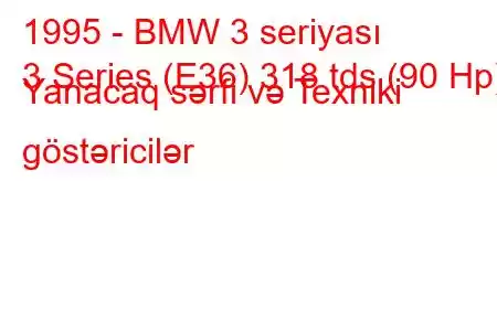 1995 - BMW 3 seriyası
3 Series (E36) 318 tds (90 Hp) Yanacaq sərfi və Texniki göstəricilər