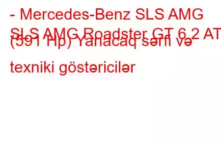 - Mercedes-Benz SLS AMG
SLS AMG Roadster GT 6.2 AT (591 Hp) Yanacaq sərfi və texniki göstəricilər