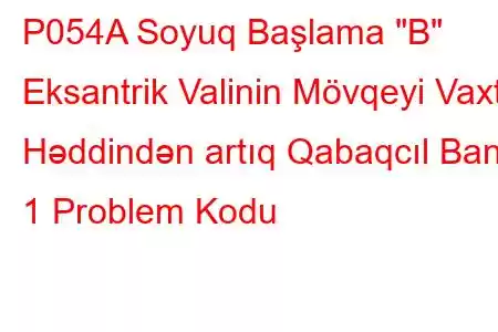 P054A Soyuq Başlama 