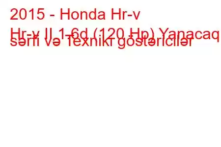 2015 - Honda Hr-v
Hr-v II 1.6d (120 Hp) Yanacaq sərfi və Texniki göstəricilər