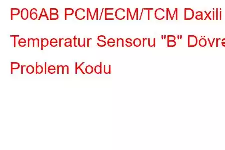 P06AB PCM/ECM/TCM Daxili Temperatur Sensoru 