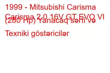 1999 - Mitsubishi Carisma
Carisma 2.0 16V GT EVO VI (280 Hp) Yanacaq sərfi və Texniki göstəricilər